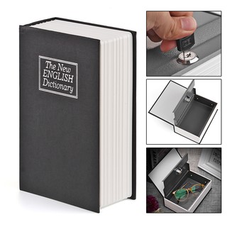 LR2-Shaped English Dictionary Safe Book Lock-up Storage Box Money Piggy Bank Coins with Keys