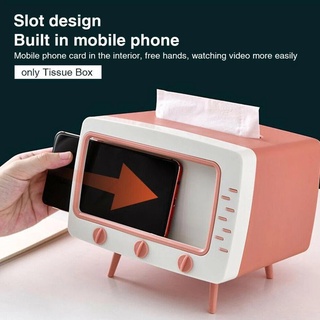 Creative Cute TV Model Desktop Tissue Box/Multifunctional Mobile Phone Stand Tissue Box/ Household Desktop Paper Holder (1)