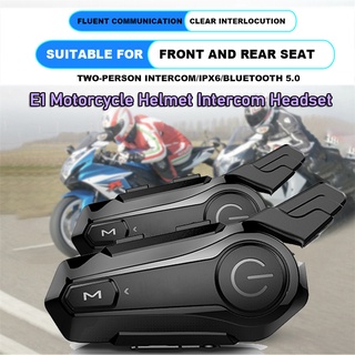 E1 Bluetooth Intercom Motorcycle helmet headset for 2 Rider Wireless Waterproof Interphone Headset