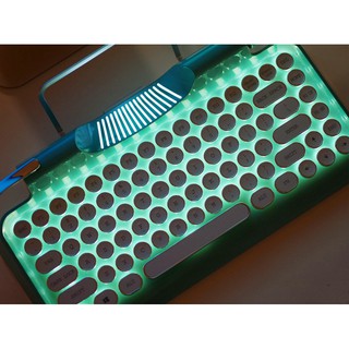 Hellboy KnewKey keyboard steampunk dot Retro blue wired typewriter versatile backlight Mechanical ke (5)