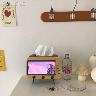 RM Multifunctional tissue box mobile phone holder creative retro TV watch stand (5)
