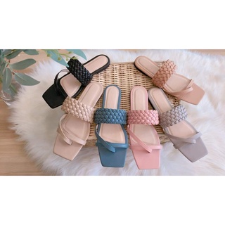 Mary | Braided Strap Sandals with 1inch heels | Sandals for women