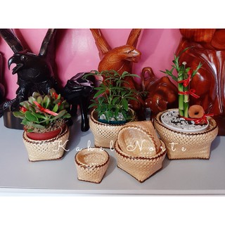 Bamboo Small Trays Vase Holder - Set of 3