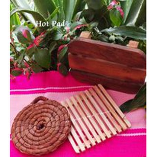 Hot pads(pine needles, wooden) -Baguio Souvenir