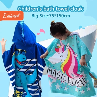 ️Poncho Kids Bath Robe Big Size Unicorn Baby Bathrobe Hooded Children Bathrobes Microfiber Bath Robe Animal For Boys Girls Toddler Beach Swim Towels️Eminent Mall️