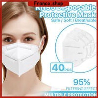 FRNC N95 Face Mask, KN95 Protective Mask, Disposable Mask, - 40PCS