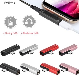 VVPH 2 In 1 Type C To 3.5mm Jack Earphone Charging Converter USB Type-C Audio Adapter Fad