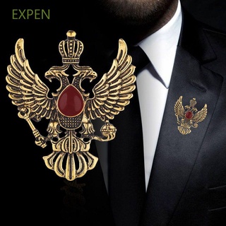 EXPEN High-end Jewelry Retro Brooches Fashion Accessories Crown Men's Badge Shirt Pin Men Suit Angel Wings Vintage Brooch Pins/Multicolor