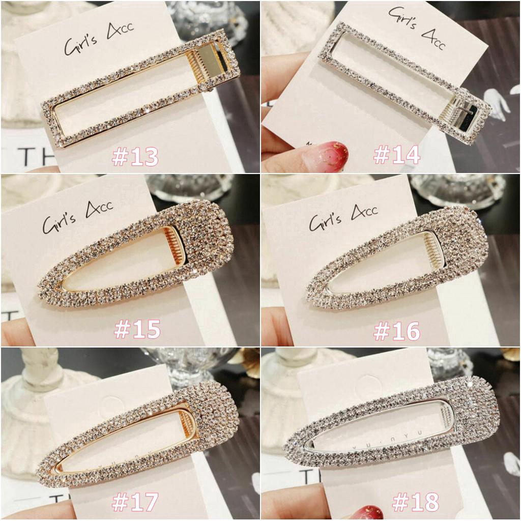 [24Hs Delivery] Girls Crystal Hair Clip Snap Barrette Hairpin Bobby (8)