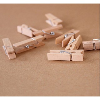 10pcs 35mm Mini Natural Wooden Clips for Photo Clips Craft (1)