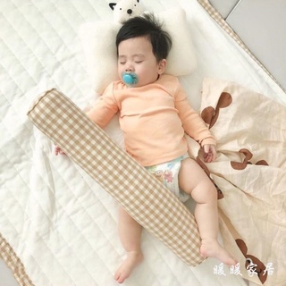 [Nuannuan Home] INS Pure Cotton Plaid Newborn Comforting Pillow Baby Crib Anti-Kick Bed Surrounding Detachable Children's