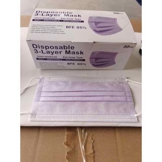Disposable facemask violet 50pcs/box