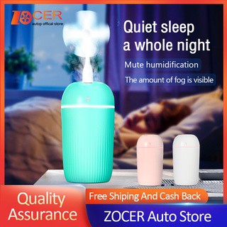 ZOCER Car Humidifier Mini Air Humidifier with Night Light USB Diffuser for Car Office Home