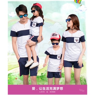 Mother Daughter Father Son Family Set T-shirt and Pants White