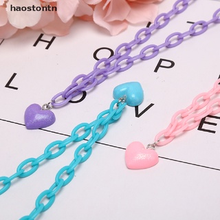 [haostontn] Women Hip Hop Choker Heart Pendant Clavicle Chain Acrylic Necklace Jewelry Gift [haostontn]