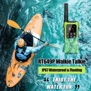 Retevis RT49P waterproof walkie-talkie two-way radio rechargeable PMR446 fishing kayak rowing (2)