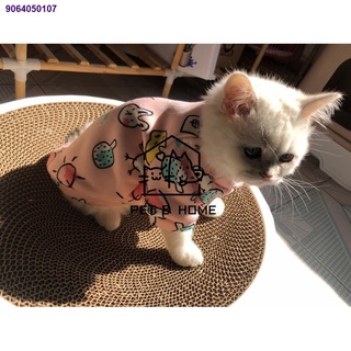 TYU09.14❁♝PET & HOME Pet Cartoon Dog Puppy Clothes Plus Fleece Sweater Dog Shirt Cat Pullover Autumn