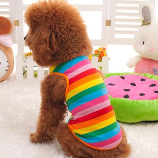 Summer Rainbow Pet Puppy Clothes Dog Vest Small Dog T Shirt