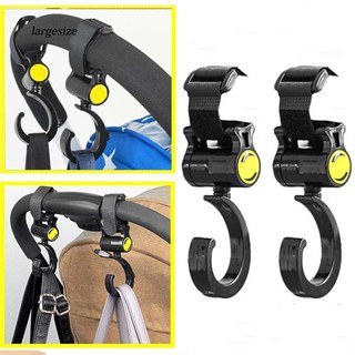 LGSZ☼2Pcs Baby Buggy Clips Strong Strap Car Seat Back Carriage Stroller Hanging Hooks J5Kx