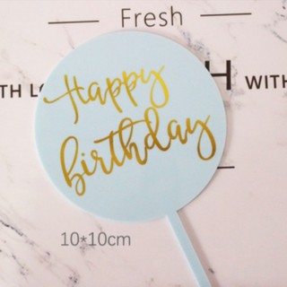 Round Shape Arcylic Cake Topper Party Supplies