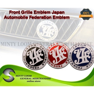 Car Accessories Universal Front Grille Emblem Japan Automobile Federation Emblem Badge Black