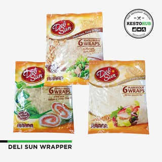 Deli Sun Wrapper, Tortilla Whole Wheat / Spinach Wheat / Plain Flour ( 360g ) (1)