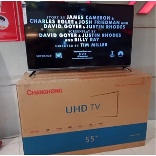 Brand new changhong 55 inch 4k UHD smart led tv model: u55g6s