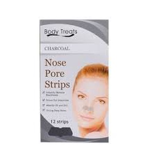 Body treats Charcoal nose pore strips x 12s