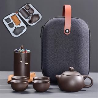 【In stock】Chinese Traditional Kung Fu Tea Porcelain Teapot Cup Kit Portable Travel Tea Set (1)