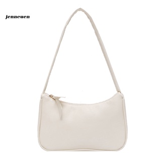 JN~ Retro Solid Color Women Faux Leather Shoulder Underarm Crossbody Bag Handbag (2)