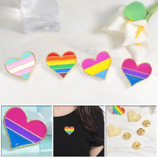 amymoons LGBT Heart Pin Badges Gay Pride Charity Enamel Brooch (4)