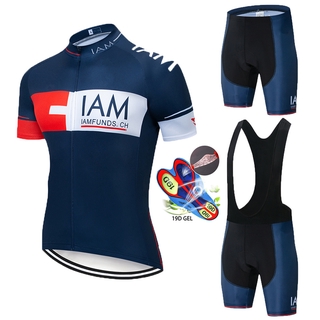 IAM Team 9d Cycling Jersey Set Bib Clothes Bike Mtb Uniform Quick Dry Men's Clothing Short Maillot Culotte Suit