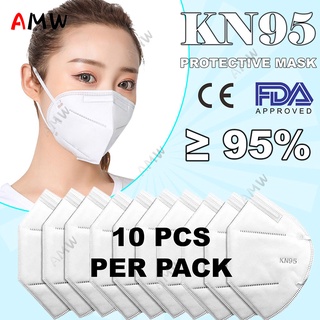 10 PCS KN95 5 Layers Face Mask for Unisex N95