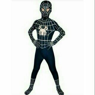 Spiderman black long pants kids Costume