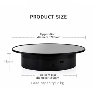 Photography Display Stand USB Electric Turntable 360° Rotating Display Stand 20cm Electric Rotating Jewelry Display Stand Motorized Rotary Turntable Modeldisplay Rotation Stand Base USB/Battery Powered (8)