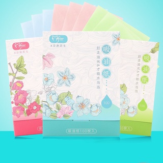 【Ready Stock】❀100 Sheets/Pack Face Makeup Oil Blotting Paper / Facial Oil Absorbing Tissues Sheets