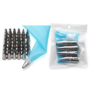 50PCS Cake Decorating Tips Set Icing Piping Cream Pastry Bag with 6 pcs Stainless Steel Nozzle Set DIY Cake Decorating Tools