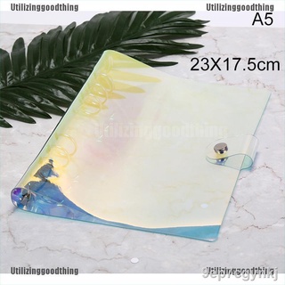 ☑﹊✖【COD√Lucky❄】 a5/a6 transparent laser binder loose leaf ring binder notebook planner cover