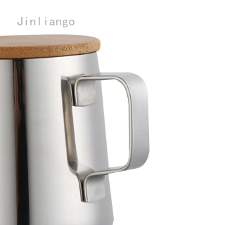 Jinliango 350Ml Long Narrow Spout Coffee Pot Gooseneck Kettle Stainless Steel Hand Drip Kettle With Wooden