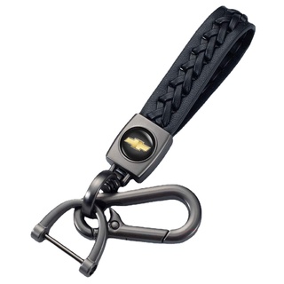 [NEW] Boutique Soft Sheepskin Fashion Leather Metal Car Logo Keychain Key Fob for Chevrolet