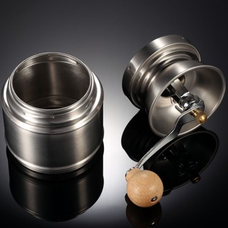Portable Manual Coffee Grinder with Adjustable Ceramic Burr Stainless Steel Coffee Bean Pepper M