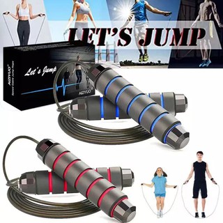 Skipping Rope Tangle-Free with Ball Bearings Rapid Speed jumping Jump Rope Cable and Memory Foam