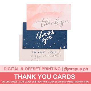 Thank You Cards PRINTING, Instructions Hang Tags Calling Cards Business Personalized CUSTOMIZE Label