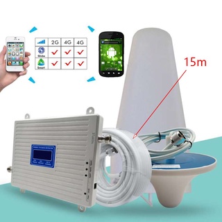【Ready Stock】☒✕✵Tri band 2G 3G 4G Cell Phone Signal Booster Mobile Signal Repeater Booster Tri Band