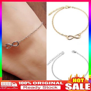 【Wholesale】Women Fashion 8-Shape Decor Bracelet Barefoot Anklet Chain Foot Jewelry Gift