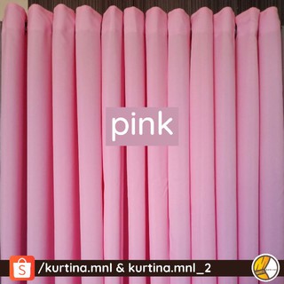 PINK - KATRINA PLAIN RING CURTAIN 85"x 60"- 7FT LONG