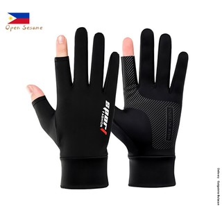 Cycling Sun Protection Gloves Sun Protection Gloves Baby Boy and Girl Summer Thin Cycling Fishing Driving Non-Slip Breathable Ice Silk Dew2Finger Half Finger Gloves