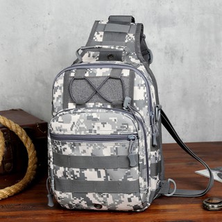 Ready stock Multi-functional Single Shoulder Bag Military Fan Bag Men Camouflage Messenger Bag Tactical Chest Bag