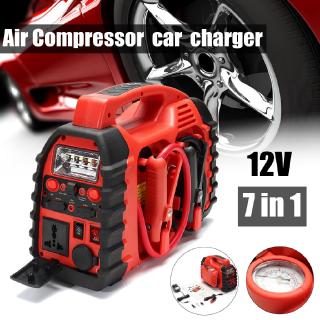 7 In 1/ 6 In 1 12V Multifunation Air Compressor Car Charger Battery Jump Starter Portable Boost