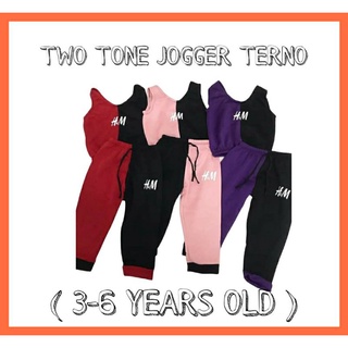 3-6 years old Two Tone Jogger Terno